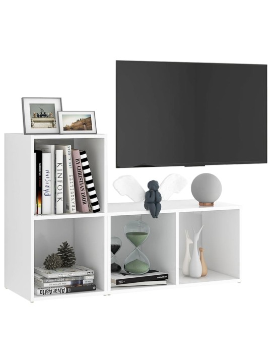 TV skříňky 2 ks bílé 72 x 35 x 36,5 cm kompozitní dřevo