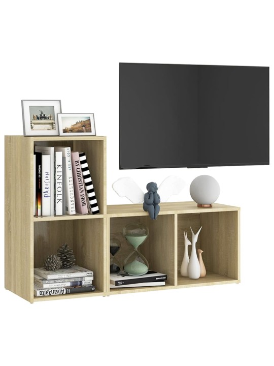 TV skříňky 2 ks dub sonoma 72 x 35 x 36,5 cm kompozitní dřevo
