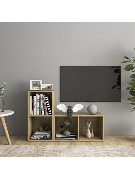 TV skříňky 2 ks dub sonoma 72 x 35 x 36,5 cm kompozitní dřevo