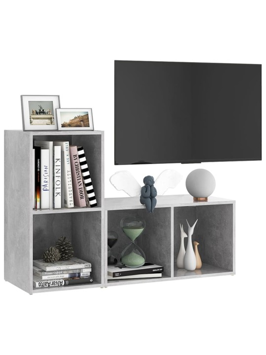 TV skříňky 2 ks betonově šedé 72x35x36,5 cm kompozitní dřevo