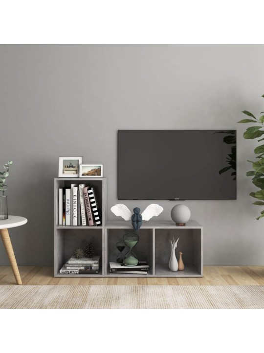 TV skříňky 2 ks betonově šedé 72x35x36,5 cm kompozitní dřevo