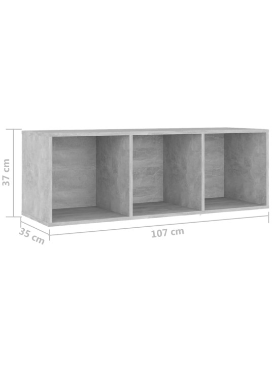 Tv skříňky 3 ks betonově šedé 107 x 35 x 37 cm dřevotříska