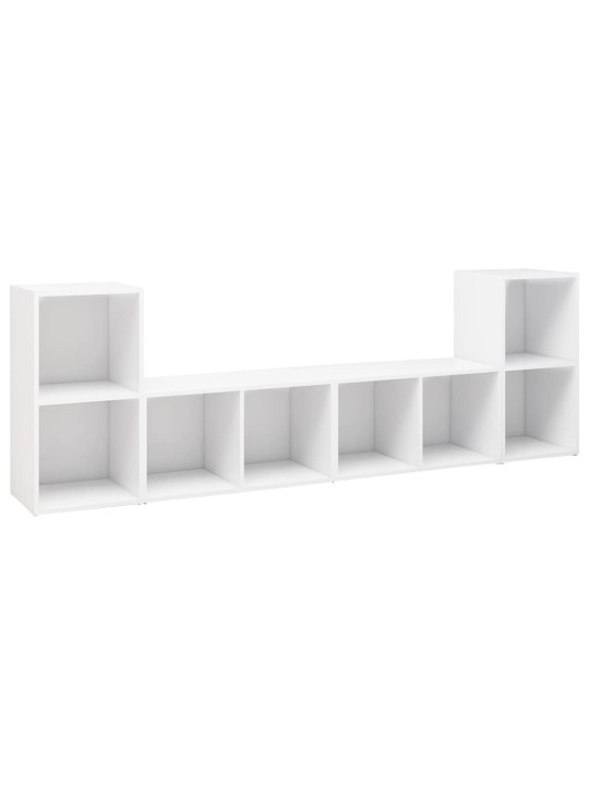 Tv skříňky 4 ks bílé 72 x 35 x 36,5 cm kompozitní dřevo
