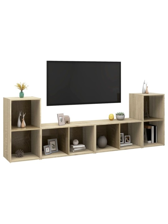 TV skříňky 4 ks dub sonoma 72 x 35 x 36,5 cm kompozitní dřevo