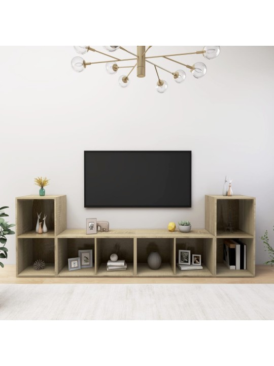 TV skříňky 4 ks dub sonoma 72 x 35 x 36,5 cm kompozitní dřevo