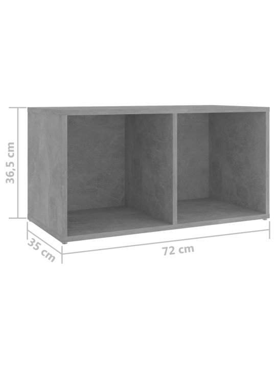 TV skříňky 4 ks betonově šedé 72x35x36,5 cm kompozitní dřevo