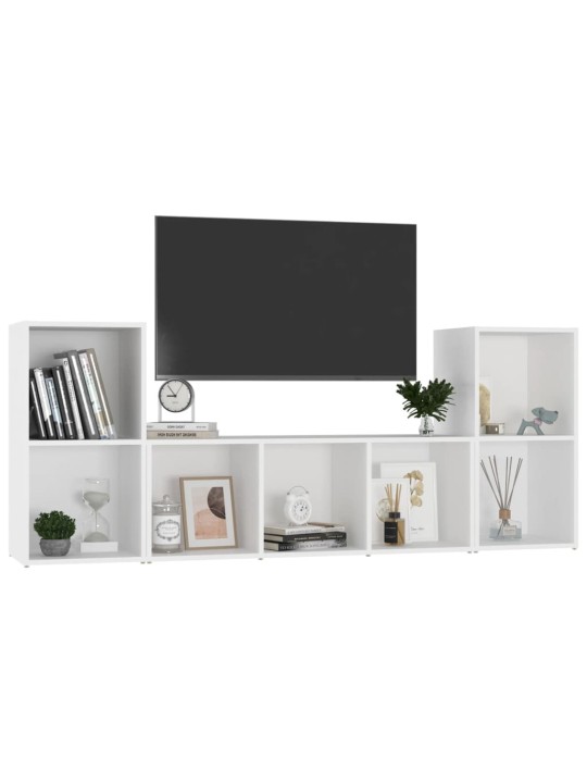 3dílný set tv skříněk bílý dřevotříska
