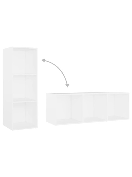 Tv skříňky 4 ks bílé 107 x 35 x 37 cm dřevotříska