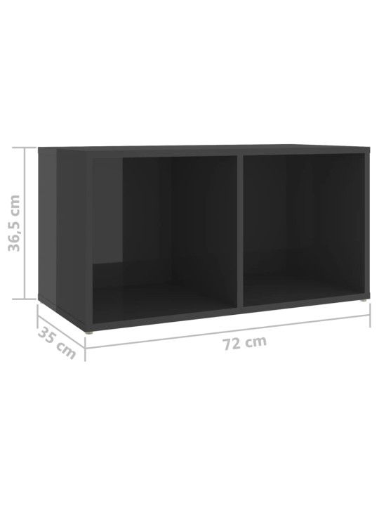 6dílný set TV skříněk šedý s vysokým leskem kompozitní dřevo