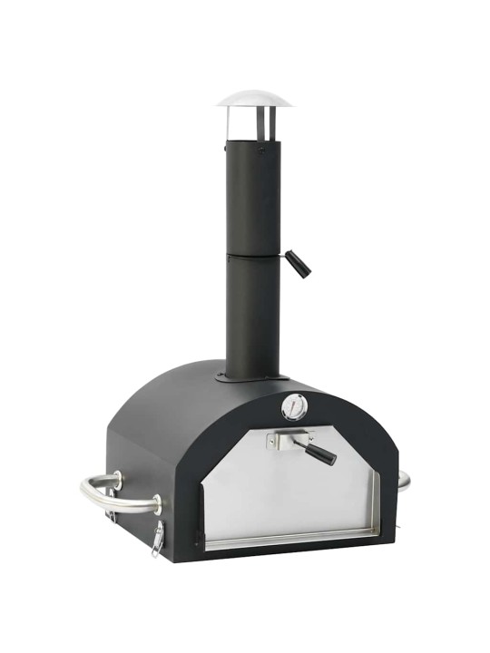 Venkovní pec na pizzu a gril 3 v 1 černá