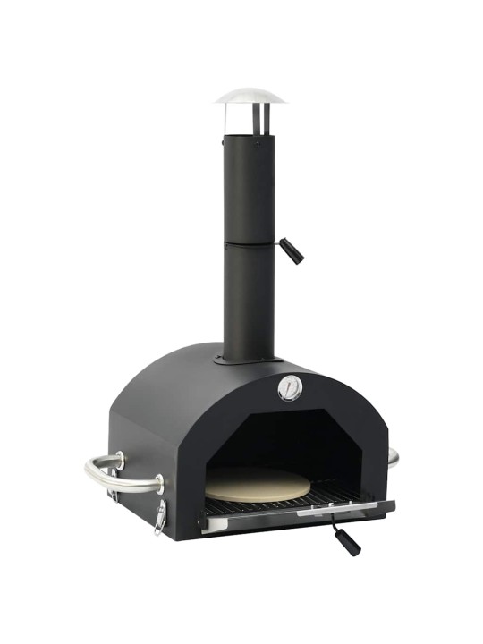 Venkovní pec na pizzu a gril 3 v 1 černá