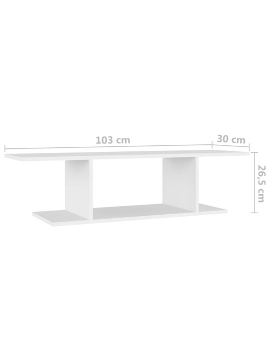 Nástěnná TV skříňka bílá 103 x 30 x 26,5 cm