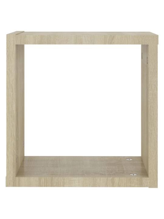 Nástěnné police kostky 4 ks dub sonoma 30 x 15 x 30 cm
