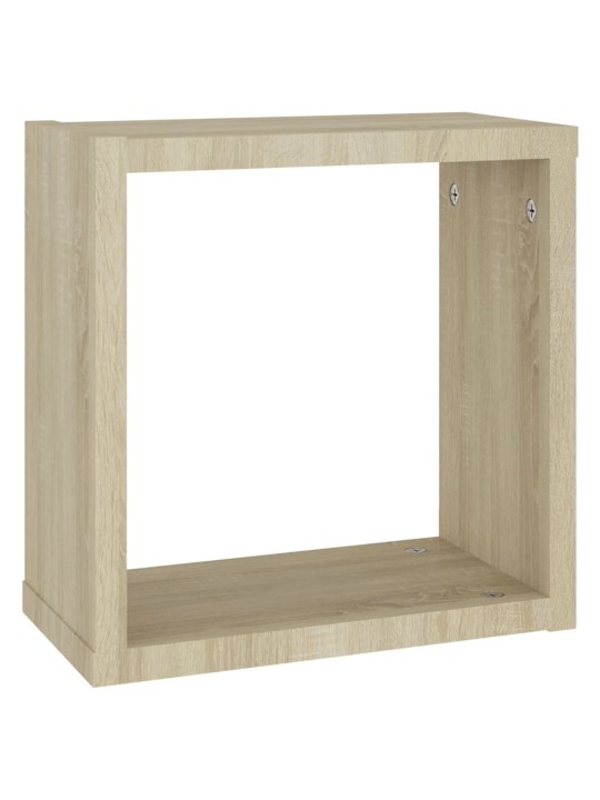Nástěnné police kostky 6 ks dub sonoma 30 x 15 x 30 cm