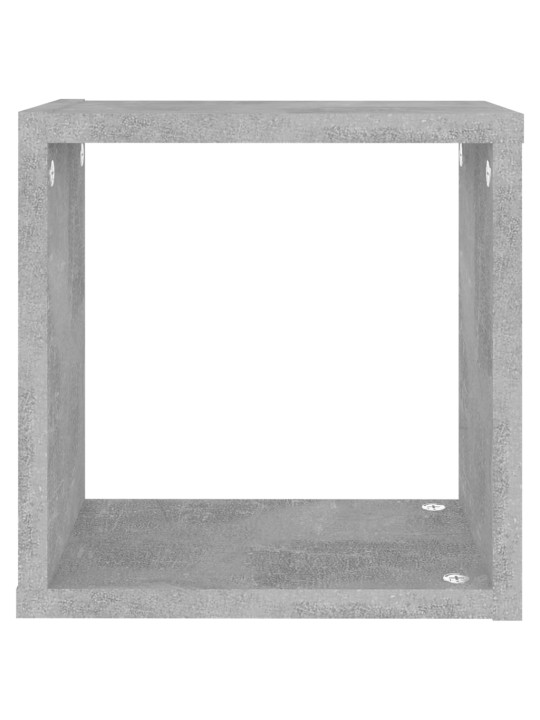 Nástěnné police kostky 6 ks betonově šedé 26 x 15 x 26 cm