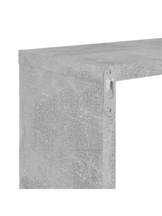 Nástěnné police kostky 6 ks betonově šedé 26 x 15 x 26 cm