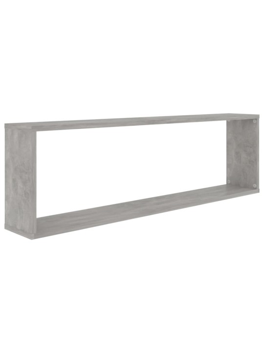 Nástěnné obdélníkové police 4 ks betonově šedé 100 x 15 x 30 cm