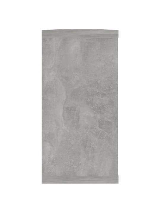 Nástěnné obdélníkové police 4 ks betonově šedé 100 x 15 x 30 cm