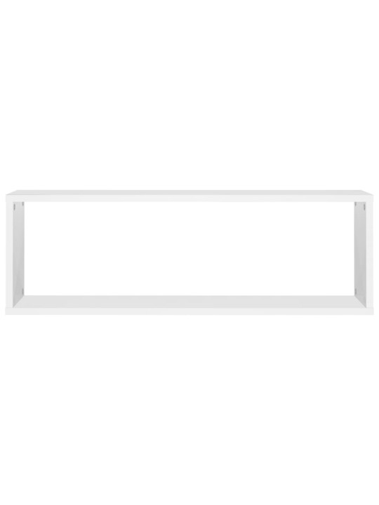Nástěnné obdélníkové police 4 ks bílé 80x15x26,5 cm kompozit