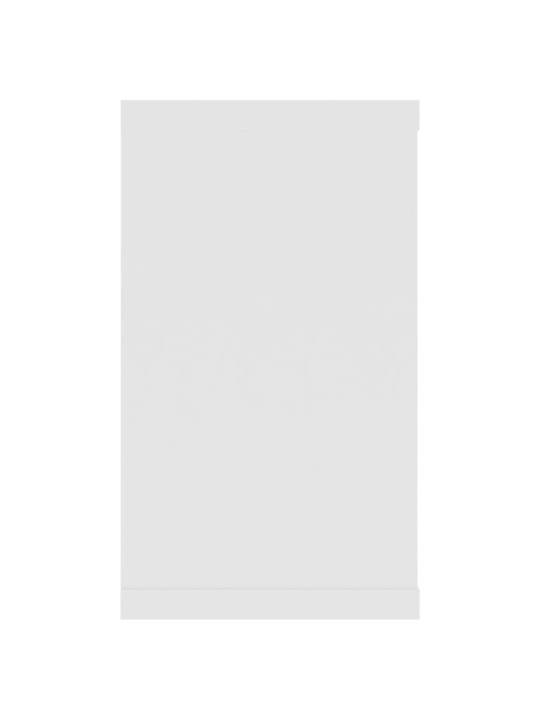 Nástěnné obdélníkové police 4 ks bílé 80x15x26,5 cm kompozit