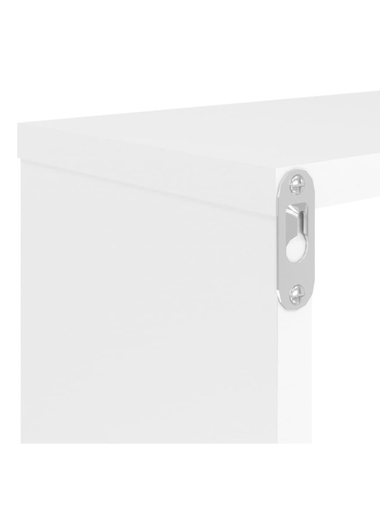 Nástěnné obdélníkové police 4 ks bílé 80x15x26,5 cm kompozit