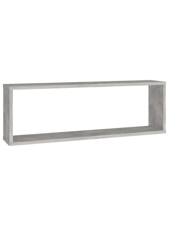 Nástěnné obdélníkové police 4 ks betonově šedé 80x15x26,5 cm