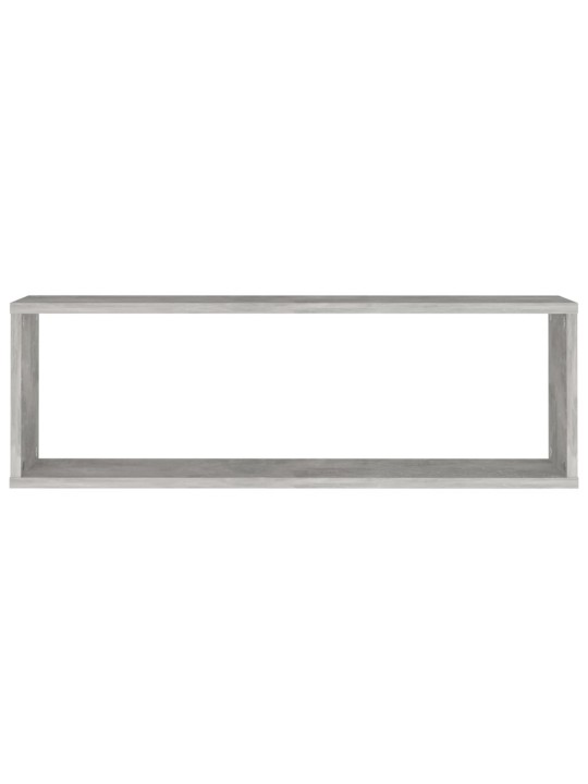 Nástěnné obdélníkové police 4 ks betonově šedé 80x15x26,5 cm