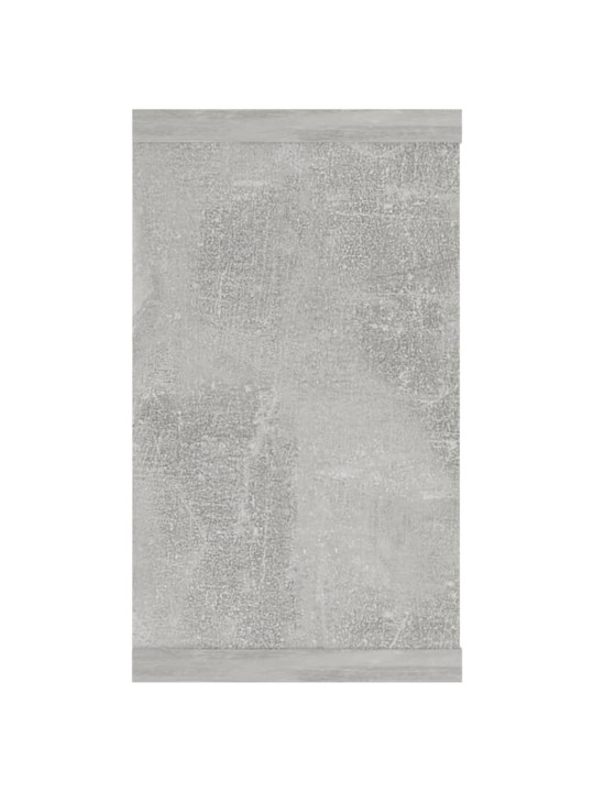 Nástěnné obdélníkové police 4 ks betonově šedé 80x15x26,5 cm