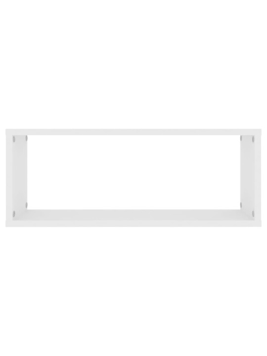 Nástěnné obdélníkové police 4 ks bílé 60 x 15 x 23 cm kompozit