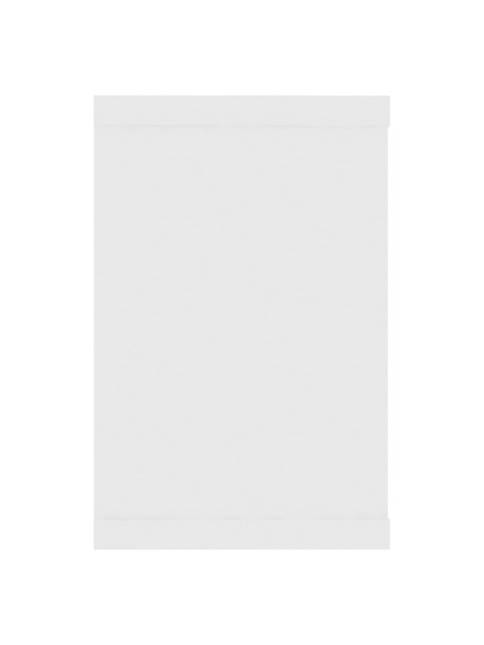 Nástěnné obdélníkové police 4 ks bílé 60 x 15 x 23 cm kompozit
