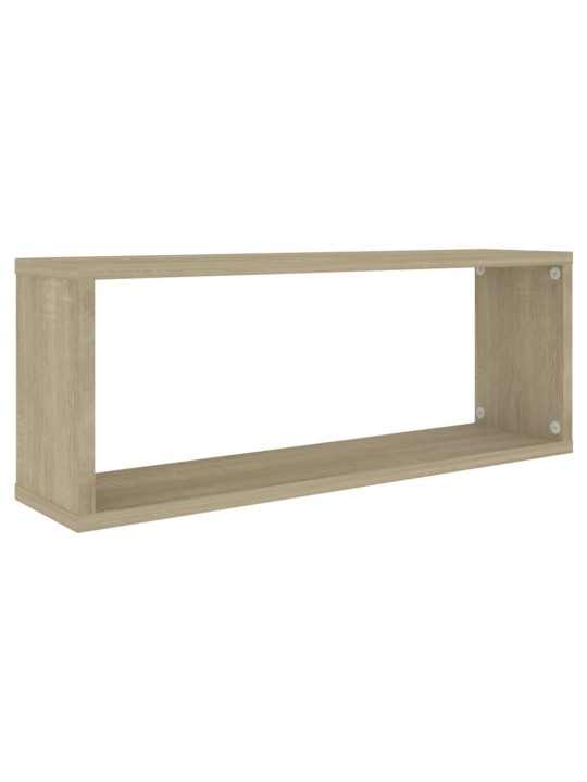 Nástěnné obdélníkové police 4 ks dub sonoma 60x15x23cm kompozit