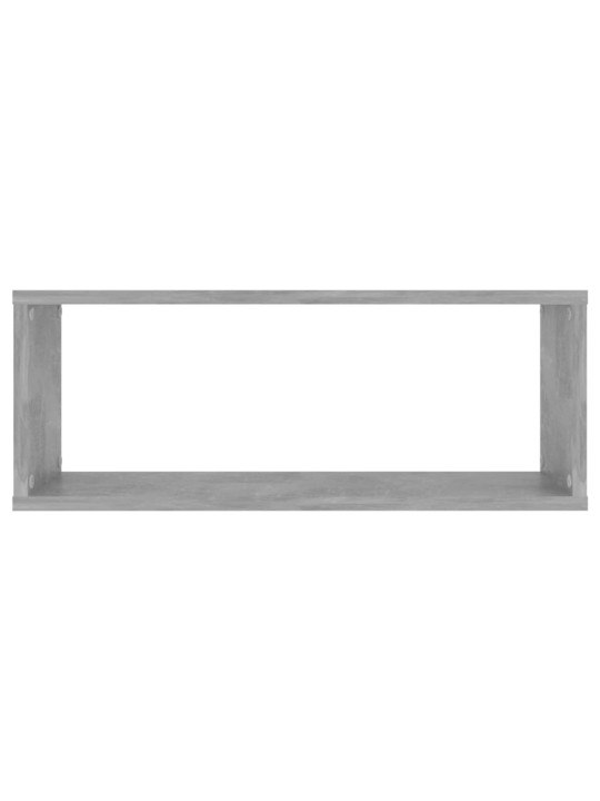 Nástěnné obdélníkové police 4 ks betonově šedé 60 x 15 x 23 cm