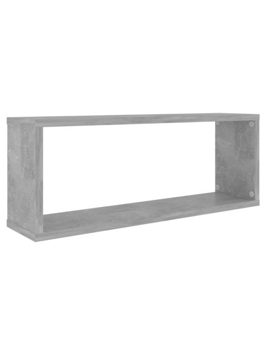 Nástěnné obdélníkové police 6 ks betonově šedé 60 x 15 x 23 cm