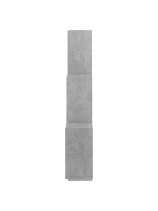 Nástěnná čtvercová police betonově šedá 78x15x93 cm kompozit