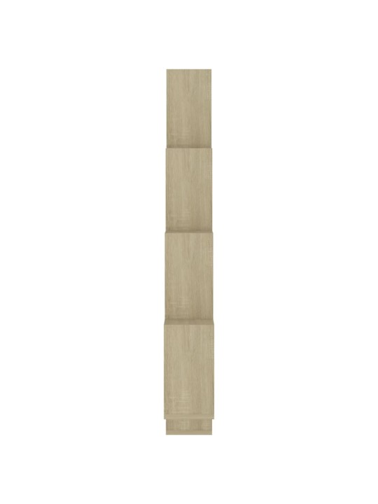 Nástěnná čtvercová police dub sonoma 90 x 15 x 119 cm kompozit