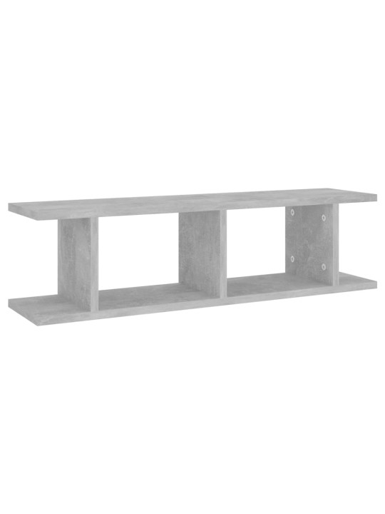 Nástěnné police 2 ks betonově šedé 75 x 18 x 20 cm kompozit