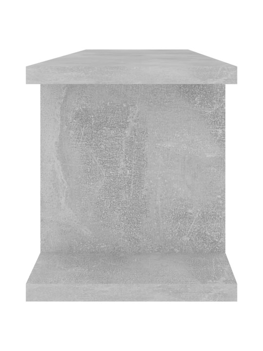 Nástěnné police 2 ks betonově šedé 75 x 18 x 20 cm kompozit