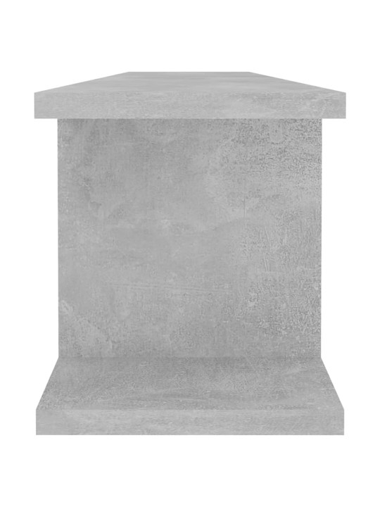 Nástěnné police 2 ks betonově šedé 90 x 18 x 20 cm dřevotříska