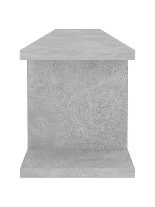 Nástěnné police 2 ks betonově šedé 105 x 18 x 20 cm dřevotříska