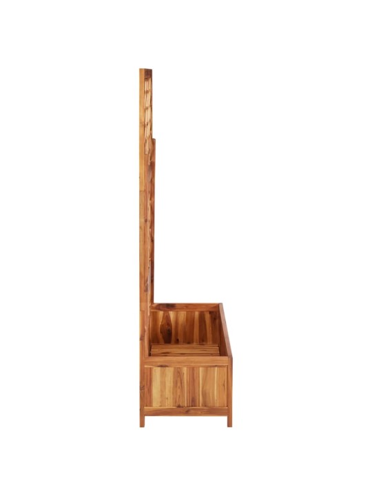 Vyvýšený záhon s treláží 85x38x150 cm masivní akáciové dřevo