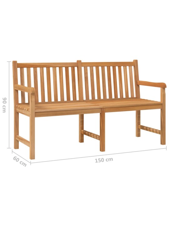 Zahradní lavice 150 cm masivní teakové dřevo