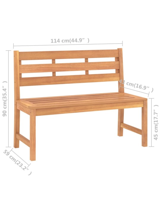 Zahradní lavice 114 cm masivní teakové dřevo