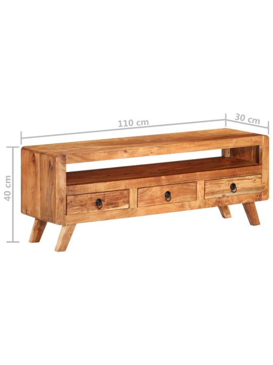 TV stolek 110 x 30 x 40 cm masivní akáciové dřevo