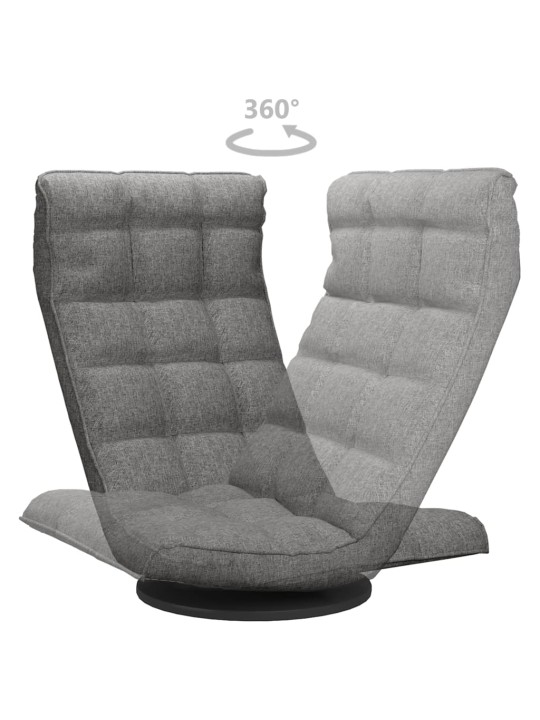 Otočná lenoška na podlahu světle šedá textil