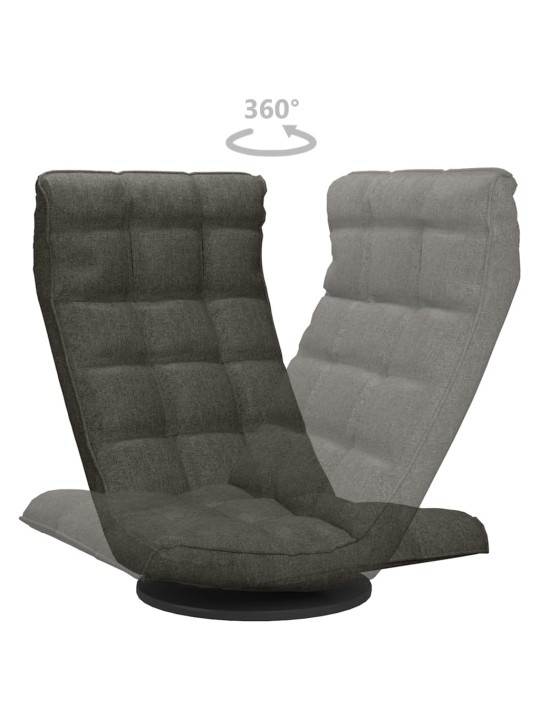 Otočná lenoška na podlahu tmavě šedá textil