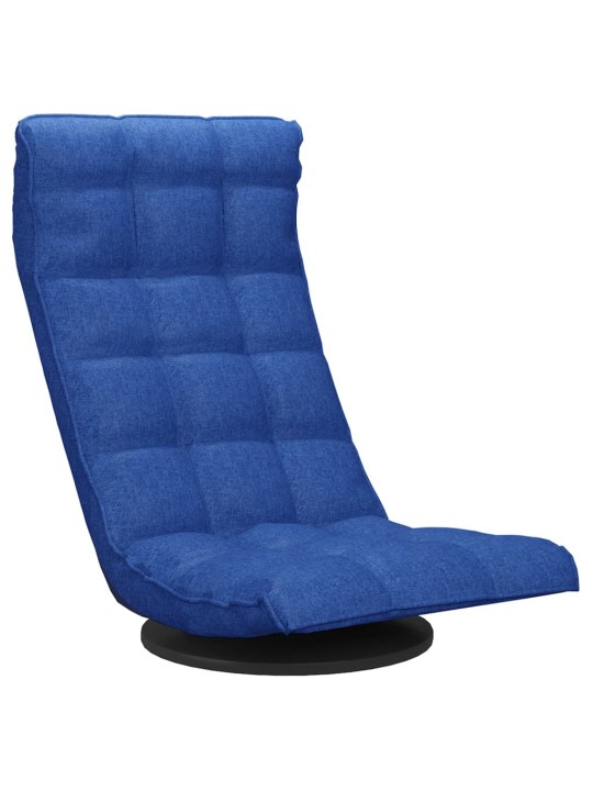 Otočná lenoška na podlahu modrá textil