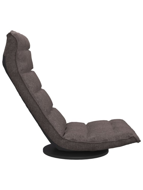 Otočná lenoška na podlahu taupe textil