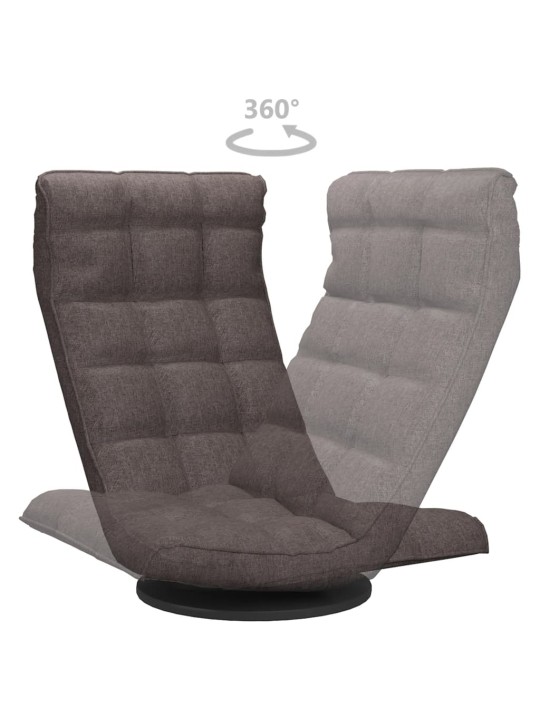 Otočná lenoška na podlahu taupe textil
