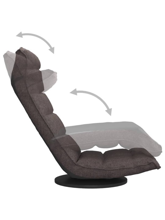 Otočná lenoška na podlahu taupe textil