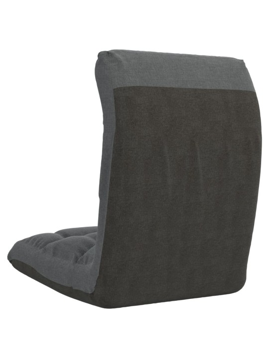 Skládací lenoška na podlahu světle šedá textil